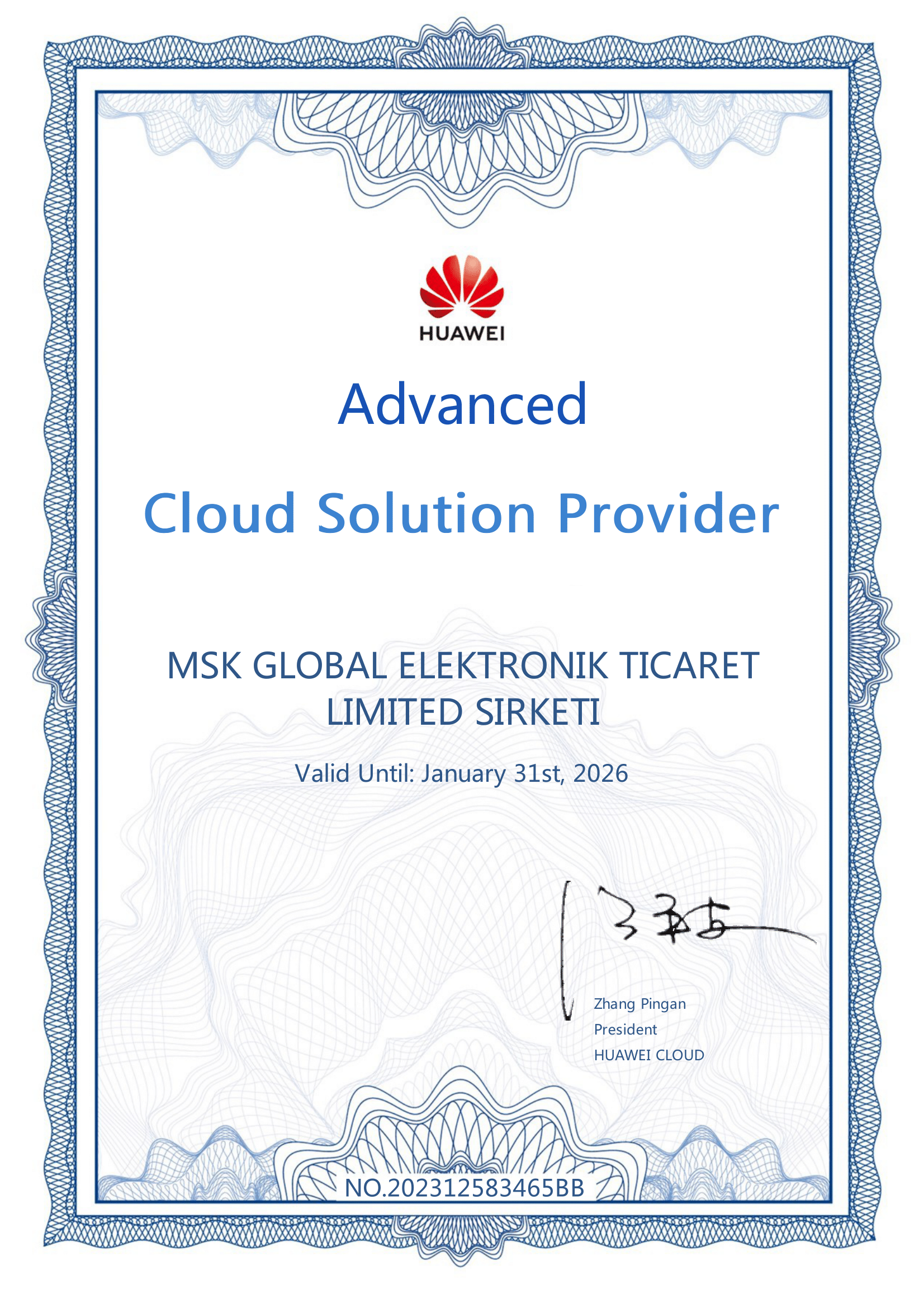 huawei cloud advanced partner sertifika-1 huawei cloud advanced partner sertifika-1
